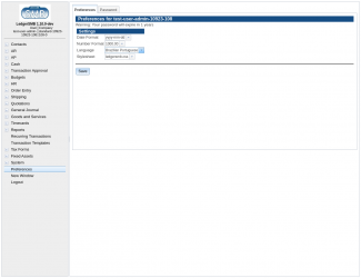 1.9 User preferences screen