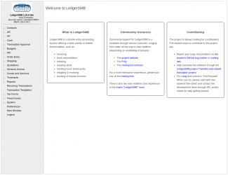 1.9 Welcome screen (after login)