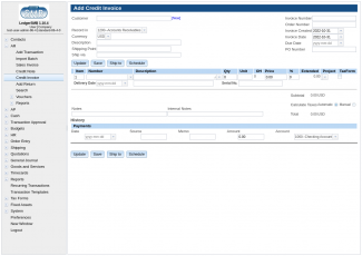 1.10 AR transaction entry