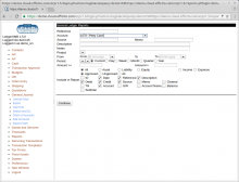 General Ledger search - selected account