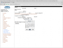 Income statement - parameter selection